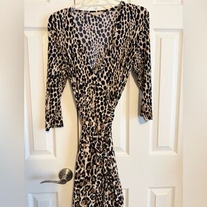 Banana Republic Animal Print Wrap Dress